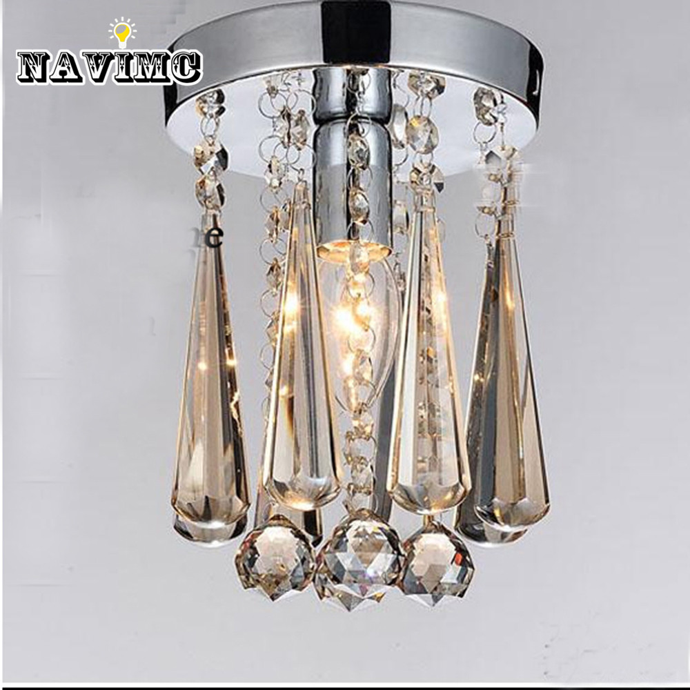 luxury crystal chandelier lighting transparent or champagne lustre fixtures for bedroom restaurant corridor lamp