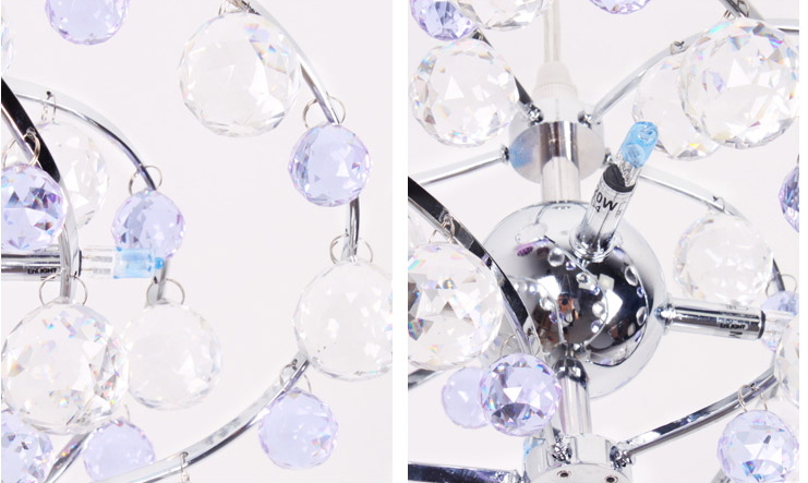 luxury crystal pendant light wire lampppurple rotating modern indoor lighting fixture pendant lamp for dinning room