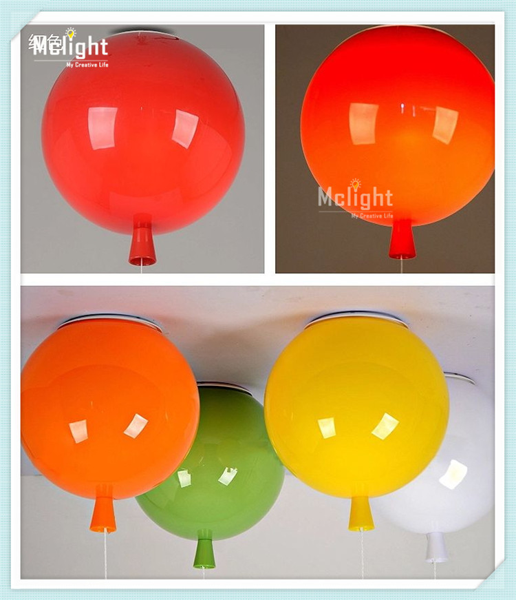 minimalist colorful balloon kids ceiling light children bedroom ceiling lamp acrylic creative dining room bedside ballon lamp