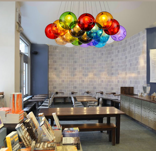 modern colorful glass ballpendant lights for dining room restaurant decoration light fixture luxury large pendant lamp