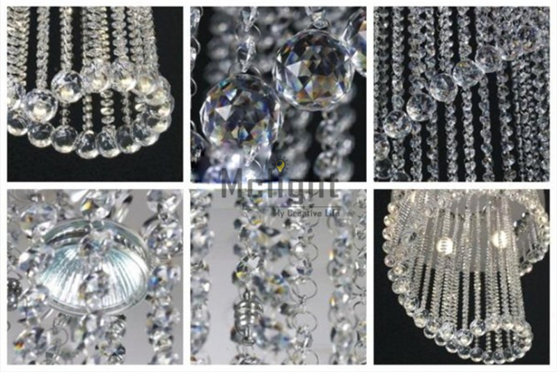 modern crystal chandelier light fixture crystal light lustres for ceiling lamp prompt gu10 base guanrantee