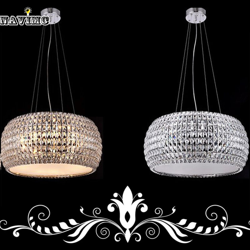 modern crystal led pendant light with adjustable cord for kitchen island dining room coffee house pendant lamp crystal shade
