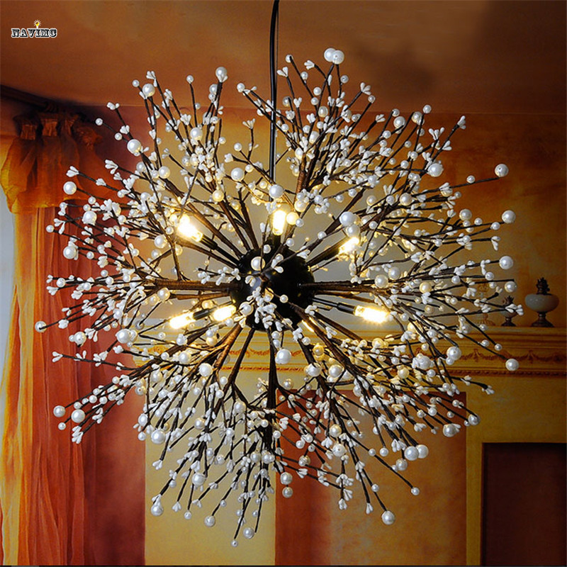 modern firework led pendant light clear crystal hanging pendant lamp for dining room restaurant living room entryway coffee bar