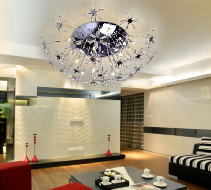 modern led ceiling lights for living room crystal home lighting