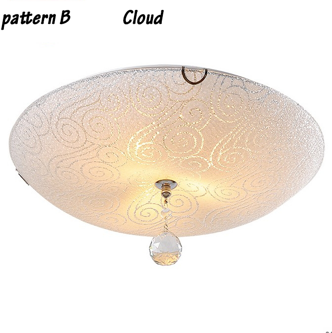 modern led lustre crystal ceiling light white lampshade polish chrome bedroom flower lamp surface mounted lighting fixtures