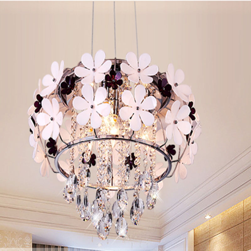 modern lustre crystal lampshade luxury fashion flower crystal chandelier lamp,5 lights
