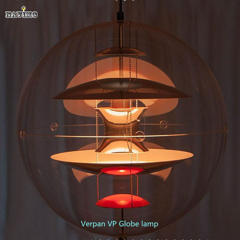 modern verpan vp globe designer pendant lights dinning room suspension luminaire acrylic lightting pendant lamp fixtures lampara