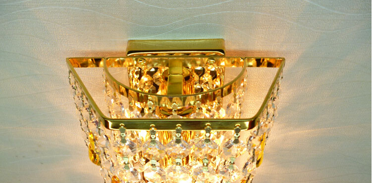 new crystal wall sconce 110-240v bedroom wall lamp modern single-head bedside lamp k9 crystal wall mounted light