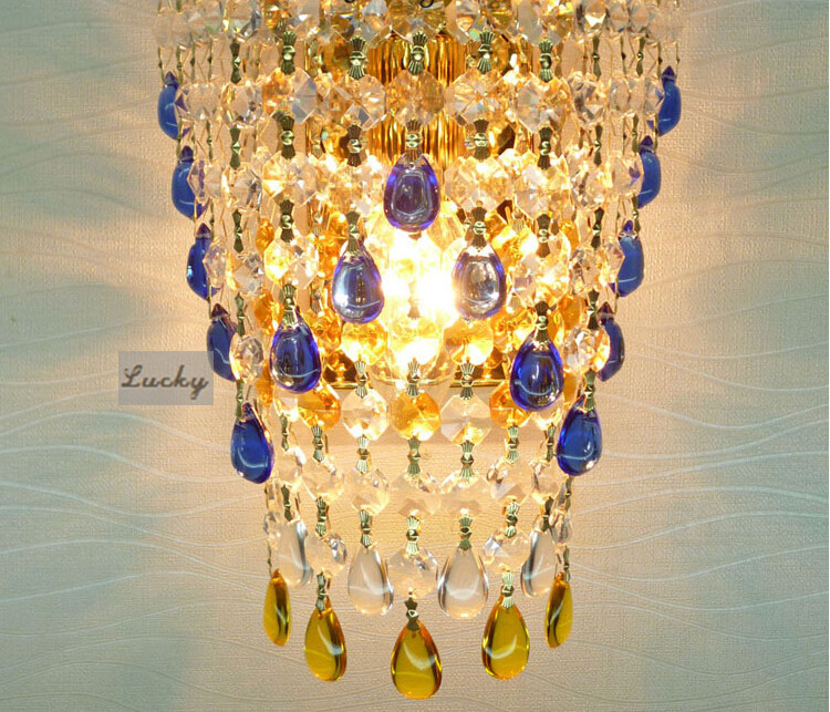 new modern fashion wall lamps crystal wall light bed-lighting crystal e14 arandela parede lamps