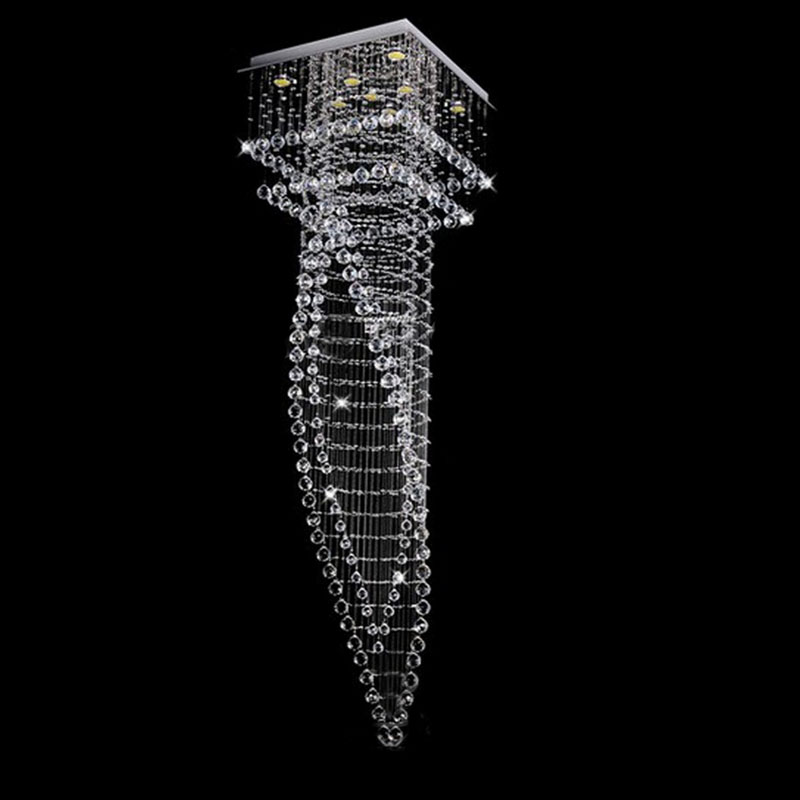 new nice modern contemporary chandelier crystal led lamp staircare lighting l60*w60*h250cm