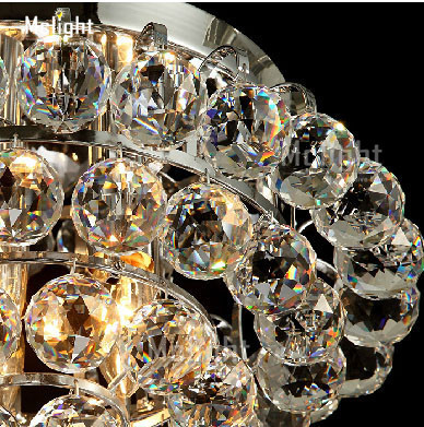 ! 20 inch crystal ceiling lights crystal lamp round crystal light fixture lustres de sala silver or gold fast d500mm