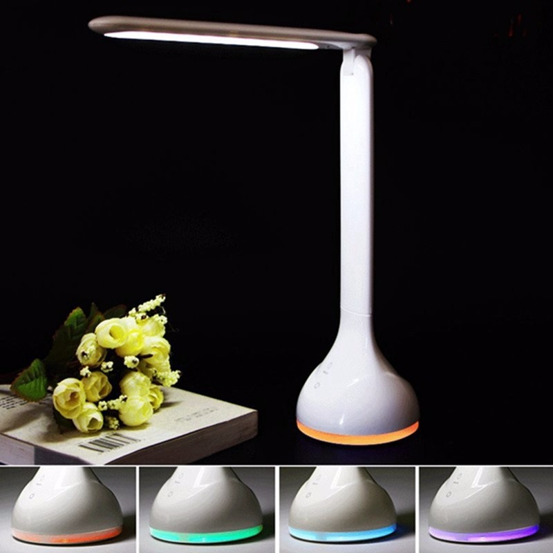 2016 new folding rechargeable eye protection 18 led touch dimmer table lamp reading study work table light home dorm night light