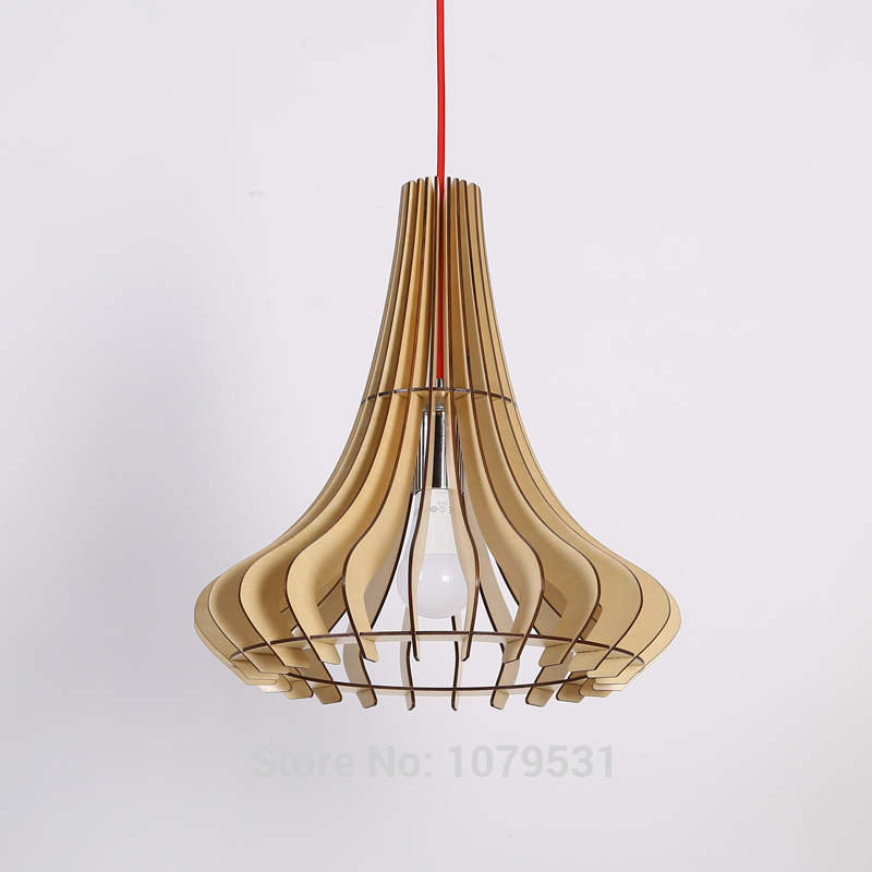 2016 new modern design diy style wooden magic hat shape small pendant lights suspension lamps for home decor