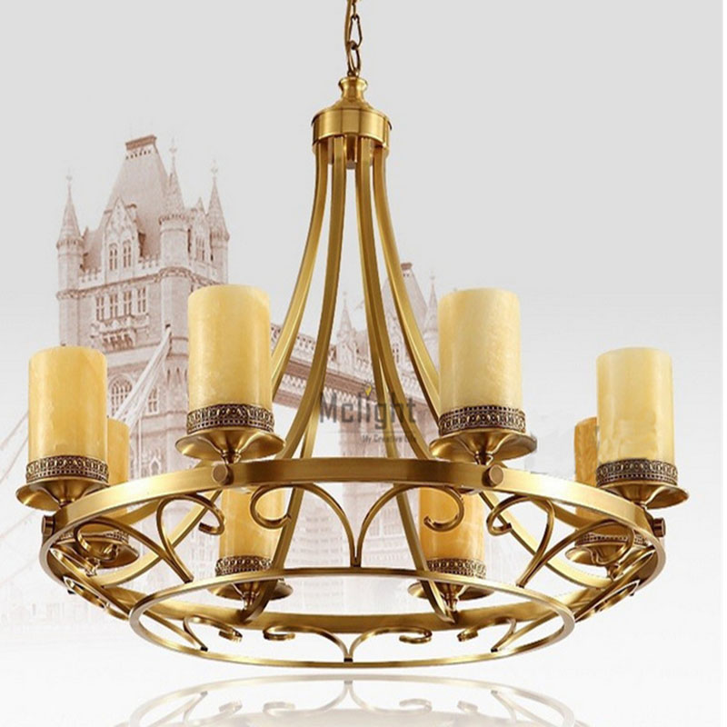 8 lamps modern american style copper luxury chandelier lights fashion living room lights chandelier lights marble luxury lights