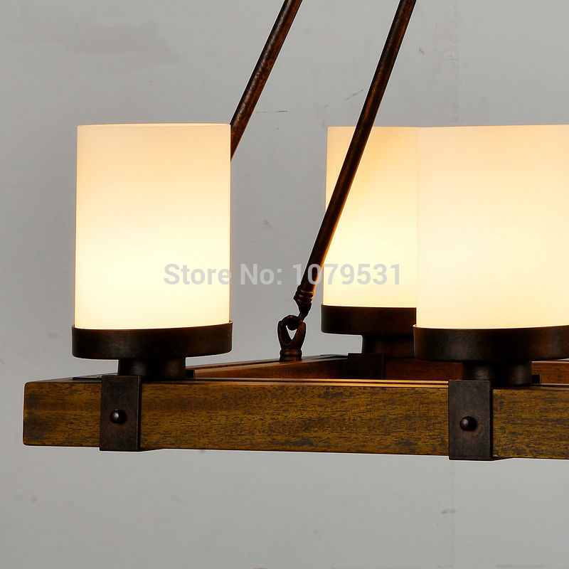american country industry retro living room lamps rectangular wood restaurant droplight el engineering antique lighting