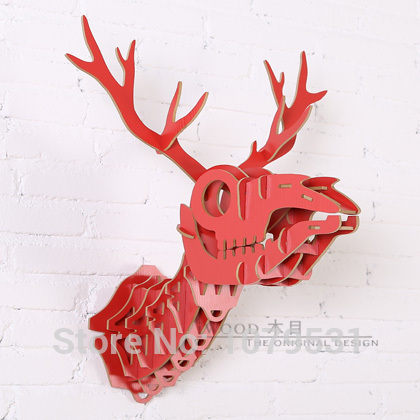 bone deer head,home decoration,wall art diy wooden craft wall decor wall stickers home decor,christmas decoration,wood animal