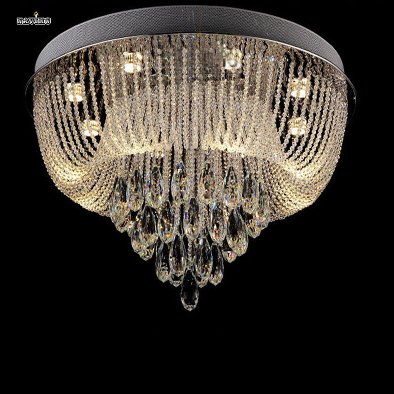 contemporary circular led crystal ceiling lights lanterns flush mounted ceiling lighting fixture el project lobby lamps