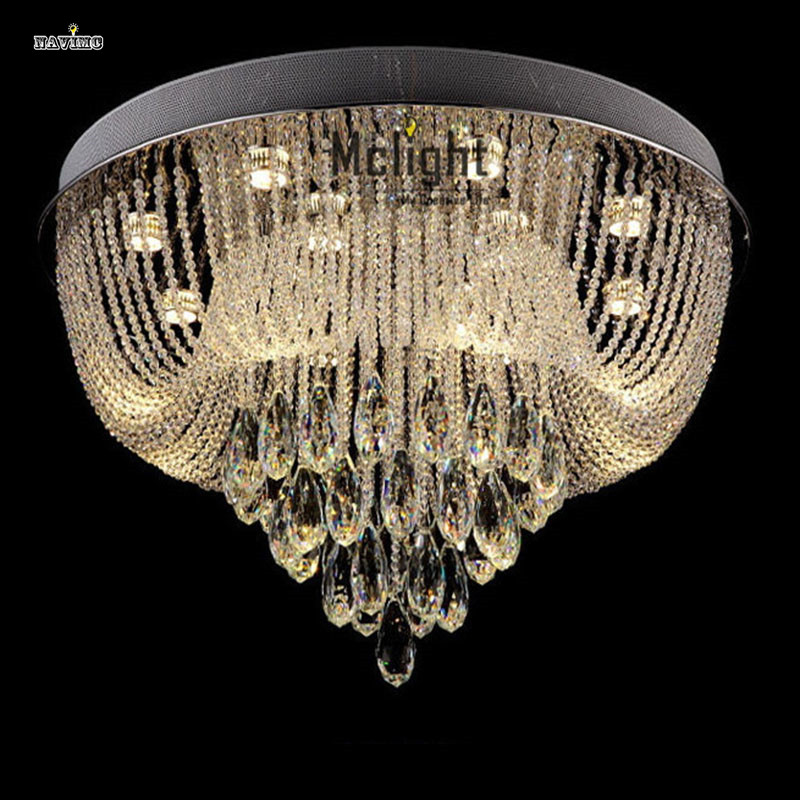 contemporary circular led crystal ceiling lights lanterns flush mounted ceiling lighting fixture el project lobby lamps