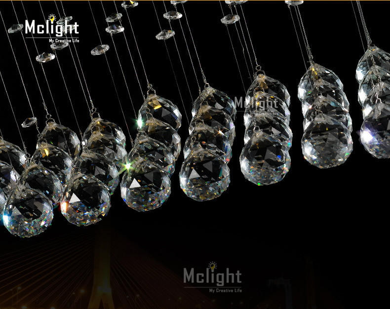 crystal ceiling lamp fixture rectangle crystal curtain pendant ceiling lamp for dining area, bedroom
