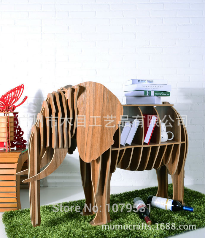 elephant puzzle table,creative animal furniture,mdf diy assembled elephant table for fashion living room,wooden animal furniture