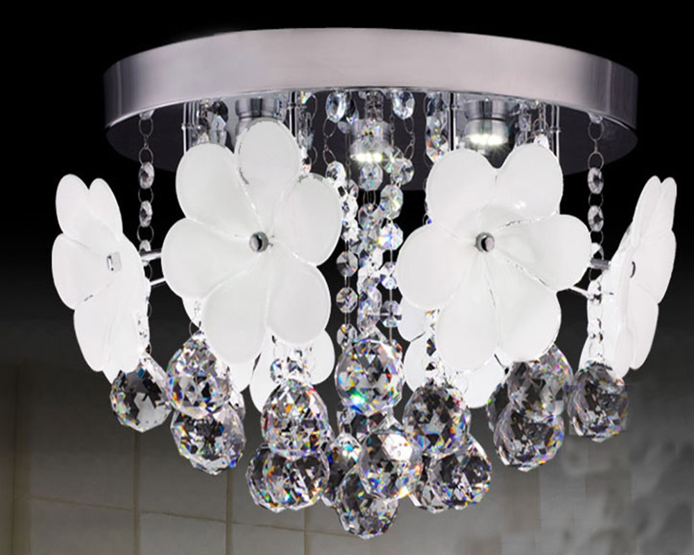 flower crystal ceiling light fixture cristal lustres de cristal modern crystal light aisle porch hallway corridor lamp