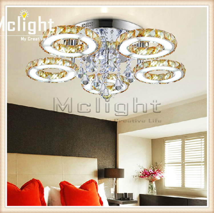 flush mount remote control square champagne crystal ceiling lights fixture bedroom led wireless kitchen ceiling plafond lamp