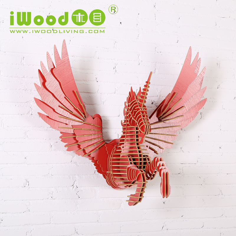 flying unicorn, home decoration,wall art diy wooden craft wall decor wall stickers home decor,christmas decoration