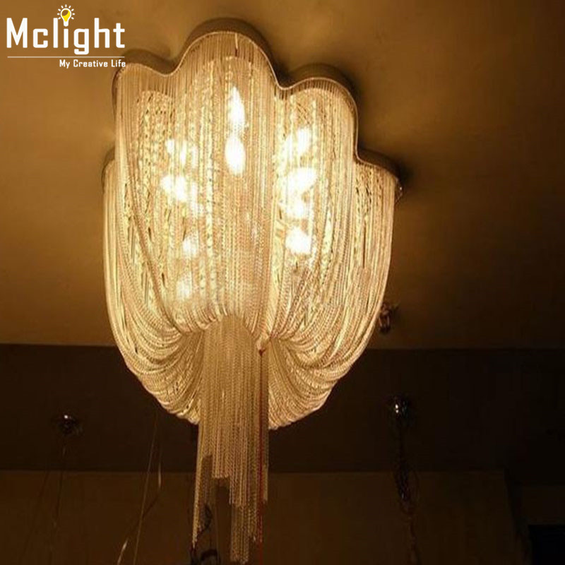 french chain cystal chandelier light fixture empire vintage hanging suspension lustre lamp light