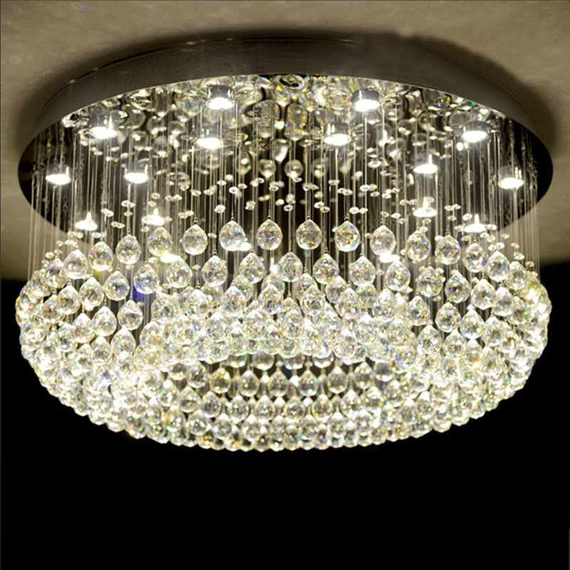led crystal celling light living room lamp el project lobby flush mount ceiling lamps lighting fixtures