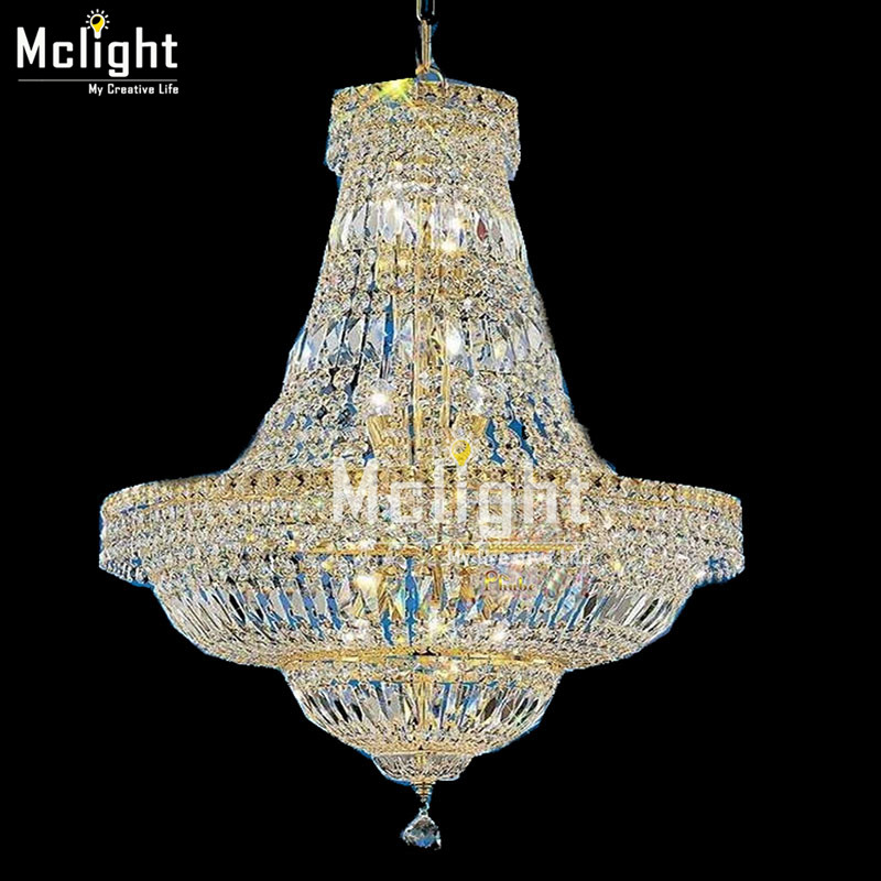 luxury imperial large big gold crystal chandelier light fixture vintage light fitment for el villa lounge decoratiion
