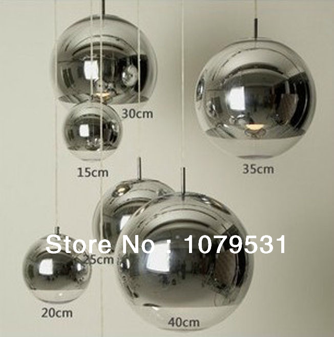 modern chrome tom mirror ball pendant lights glass bubble ball lamp lighting for dinning room