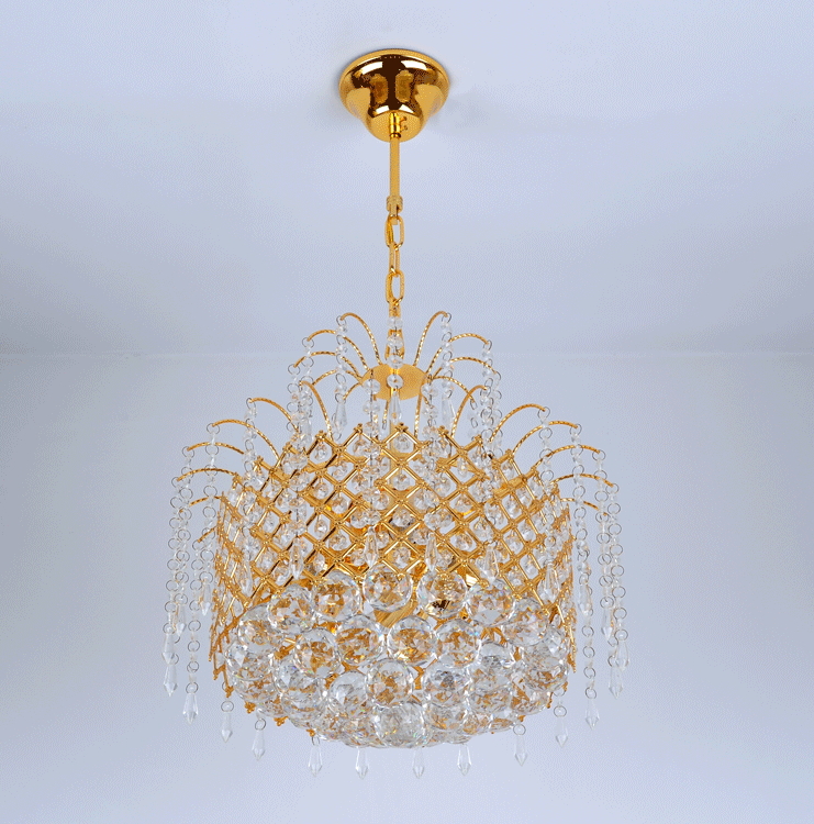 modern hybrid-type lustre crystal led chandeliers goldern crystal ceiling lamp fixture lighting luminaire foyer el