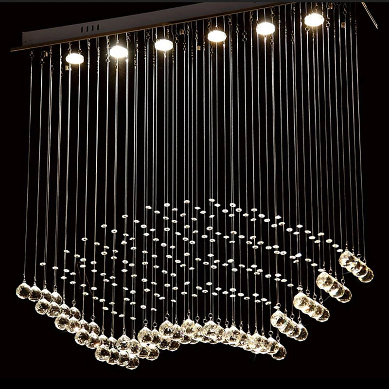 modern led lustre crystal celling light fixture crystal ceiling lamp prompt design for dinning room kitchen lighting