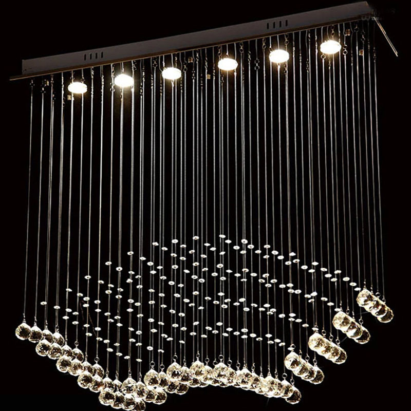 modern led lustre crystal celling light fixture crystal ceiling lamp prompt design for dinning room kitchen lighting