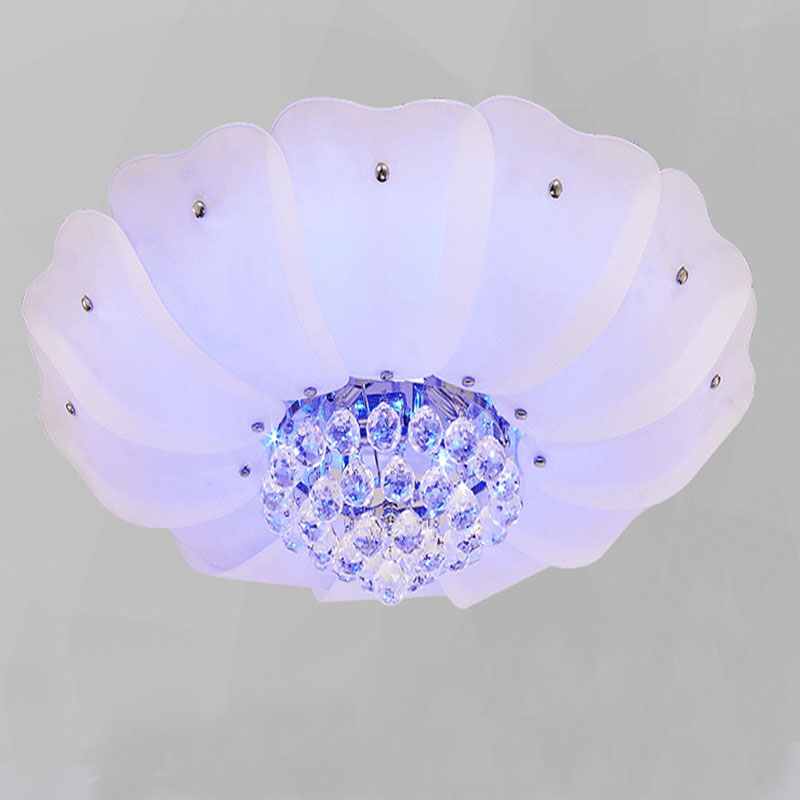 modern wireless led crystal ceiling lights flush mount ceiling lamp for living room simple colorful kitchen lighting fixture