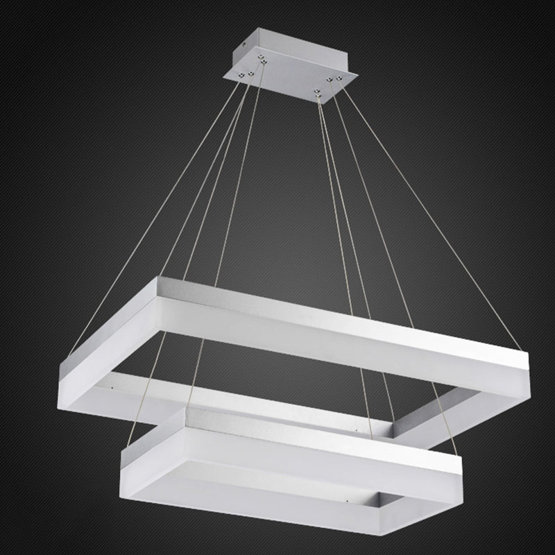 new arrival rectangle led silver chandelier lighting fixture silver large el project lighting white