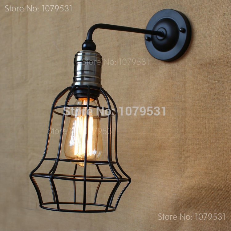 new industrial vintage loft american wall lamps aisle vintage iron wall light for home decoration beside lamp ac110-240v