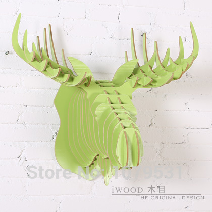 new moose head,home decoration,wall art diy wooden craft wall decor wall stickers home decor,christmas decoration,wood animal