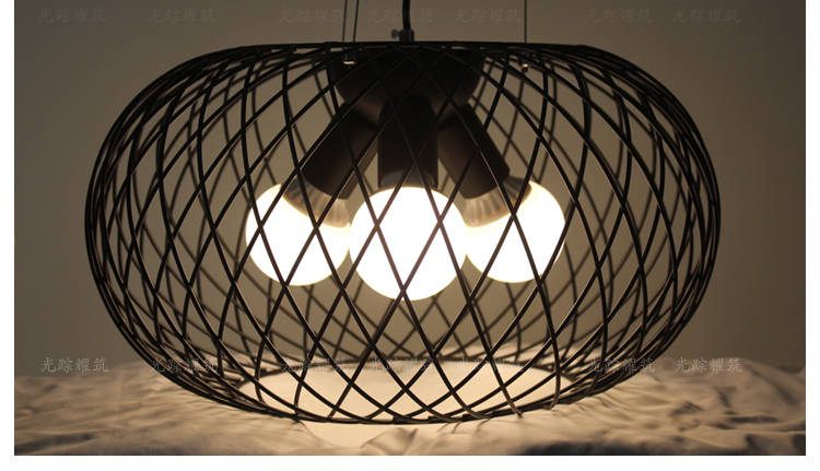 nordic creative three industrial pendant light restaurant living room lighting lamp loft personality wrought iron pendant lamp