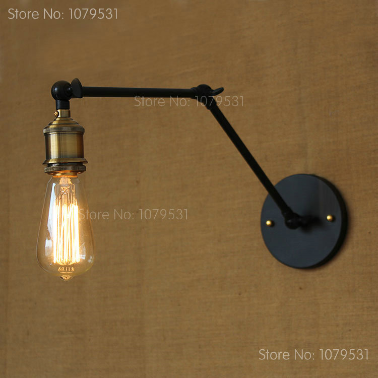 retro two swing arm wall lamp baking finish rh restoration sconces light fixture,wall mount swing arm lamps