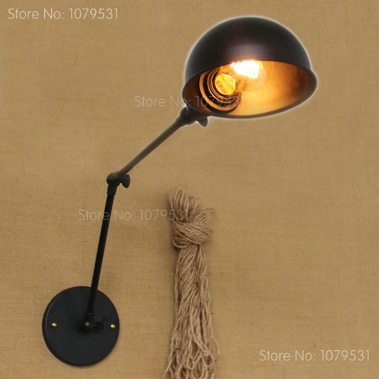 retro two swing arm wall lamp rh bedside light fixture,adjustable wall mount swing arm lamps