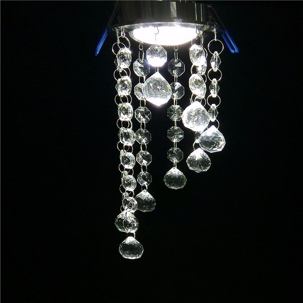 small mini flush mount crystal led ceiling light art deco fixture with adapter for living room hallway light lamp d8.2cm h20cm