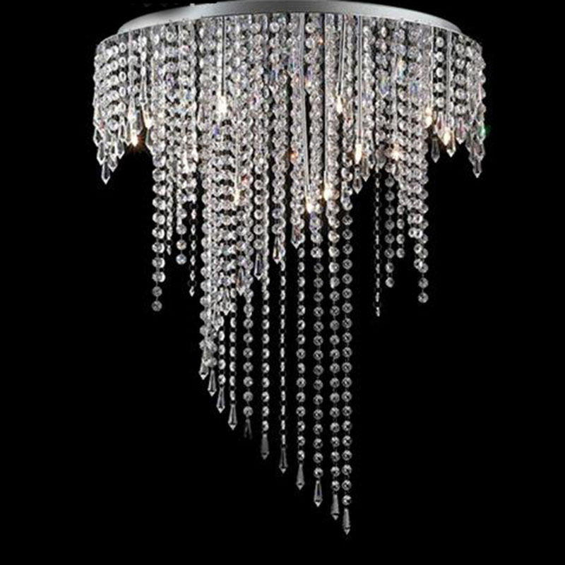 spiral crystal ceiling lamp lustres crystal light clear ceiling lights fixture guaranteed prompt mc0507