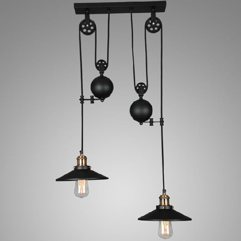 vintage loft retractable pulley pendant light american style lifting adjustable wire lamp rh industrial pendant lamp lighting
