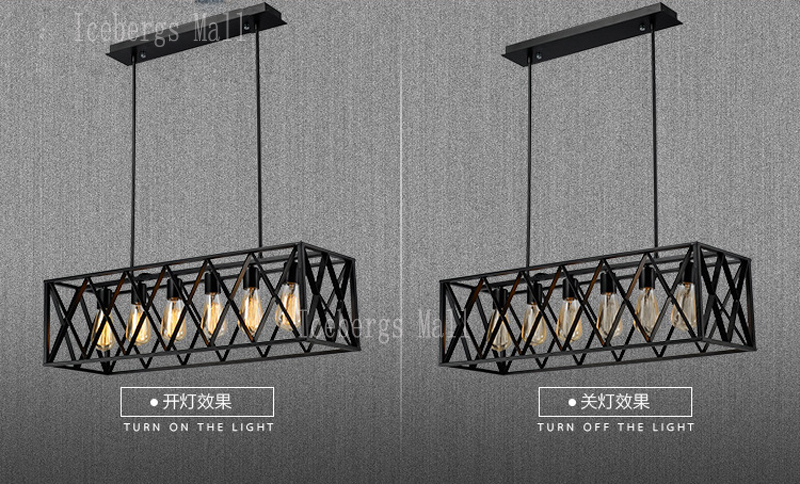 vintage wrought iron pendant light industrial edison lamp american style fixture rh loft coffee bar restaurant dinning lights