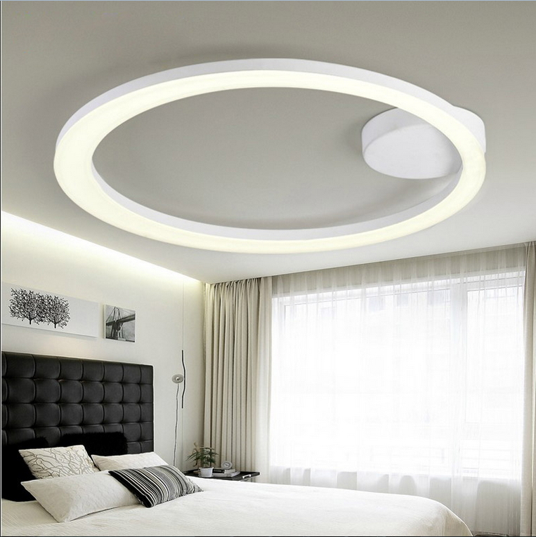 white acrylic led ceiling light fixture flush mount lamp restaurant dining room foyer kitchen bedroom el lighting fitment